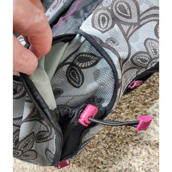 Dakine Laptop Travel Backpack. Gray and Purple Floral - Picture 10 of 10